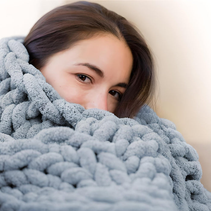 Indulge in Luxurious Comfort: The Elevated Warmth and Style of Chenille Chunky Knitted Blankets - Gear Elevation