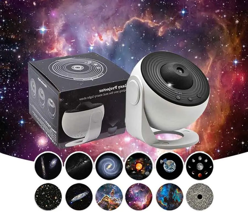 LED Galaxy Starry Sky Projector – 12-in-1 360° Rotating Night Light for Magical Bedroom, Party Décor, and Relaxing Ambiance for Kids & Adults