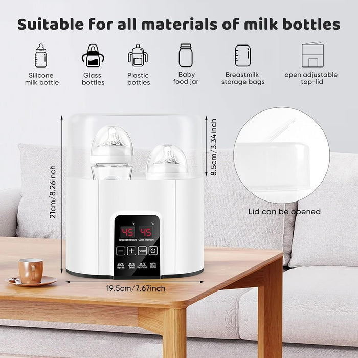 2 in 1 Baby Nursing Bottle Heater Sterilizer - Baby Bottle Disinfection, Fast Milk Warmers, and Sterilizers - Gear Elevation