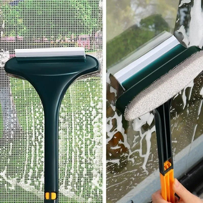 2 in 1 Mesh Cleaner Brush - Dry and Wet Dual - use Household Cleaning Dust Brush Window Cleaning Tool - Gear Elevation