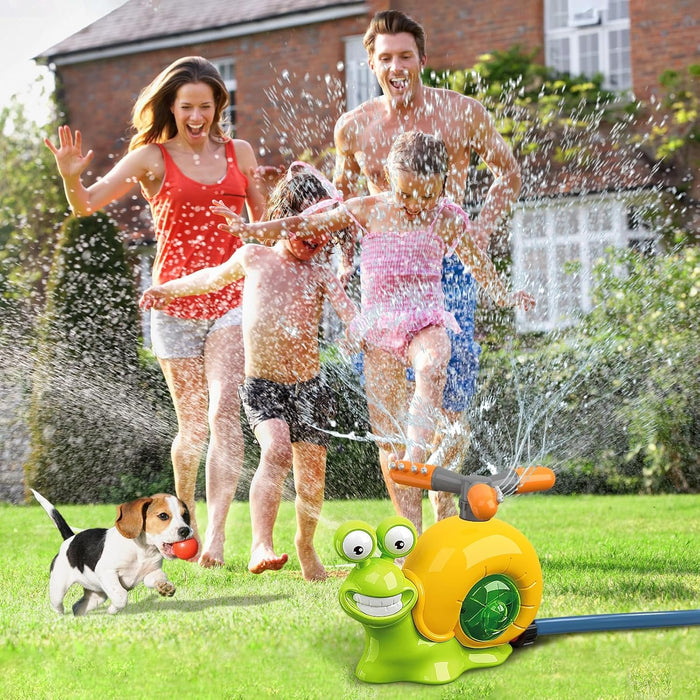 2 - in - 1 Water Sprinkler - Baseball Toy for Kids, 360° Rotating Spray - Gear Elevation