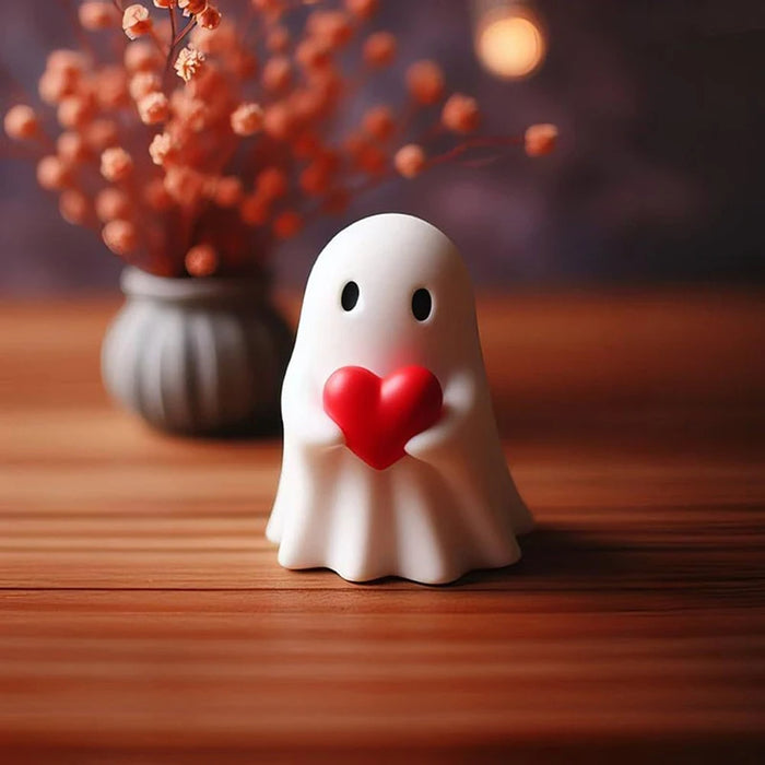 Cute Ghost Statue- Playful Halloween Decoration for Coffee Table & Centerpieces