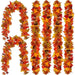 2M Artificial Autumn Maple Leaf Garland– Lush Autumn Vine for Thanksgiving & Halloween Decor - Gear Elevation