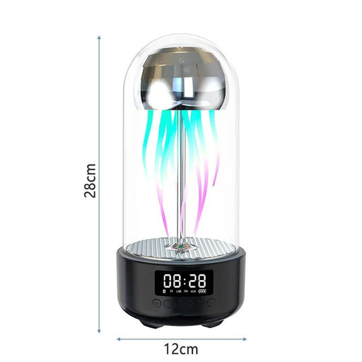 3 - in - 1 Jellyfish Lamp with Clock - Luminous Portable Stereo, Smart Decoration Bluetooth Speaker - Gear Elevation