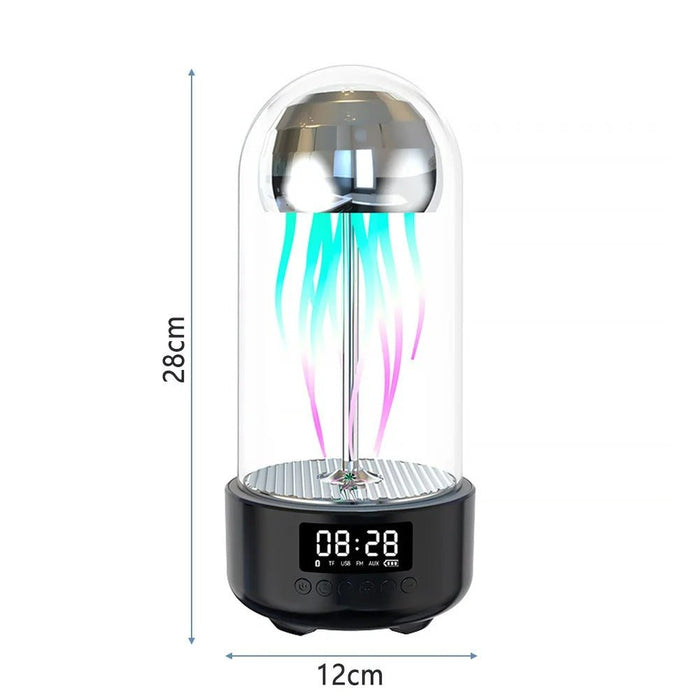 3 - in - 1 Jellyfish Lamp with Clock - Luminous Portable Stereo, Smart Decoration Bluetooth Speaker - Gear Elevation