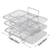 3 - Layer Air Fryer Rack - Multi - Layer Stainless Steel Stackable Grid Grilling and Toast Rack for Oven and Microwave - Gear Elevation