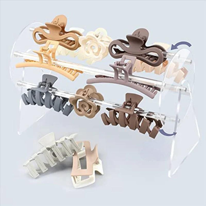 360° Rotating Acrylic Claw Clip Organizer – Stylish Storage & Display for Women’s Hair Accessories - Gear Elevation