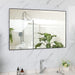 36x24 Inch Modern Black Bathroom Mirror with Aluminum Frame Decorative Wall Mirror Suitable for Living Room, Bedroom - Gear Elevation