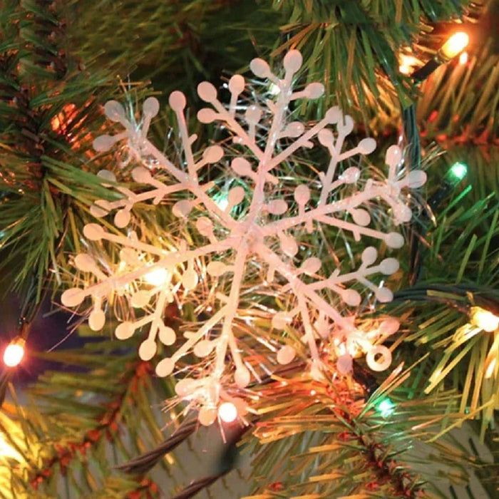 Sparkling Large Snowflake Ornaments – Glittering Christmas Tree Décor & Festive DIY Garlands for Holiday Home Elegance