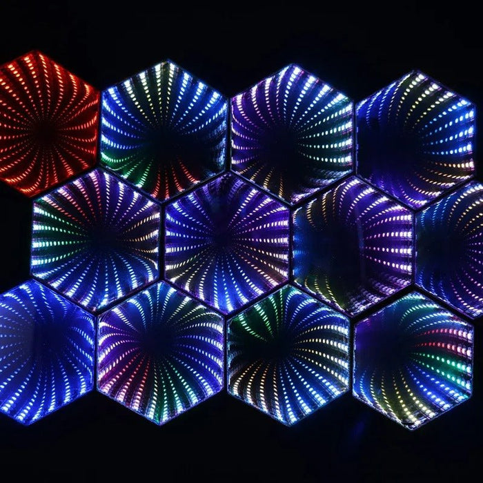 3D Infinity Mirror Tunnel Light - Hypnotic RGB Illumination - Gear Elevation