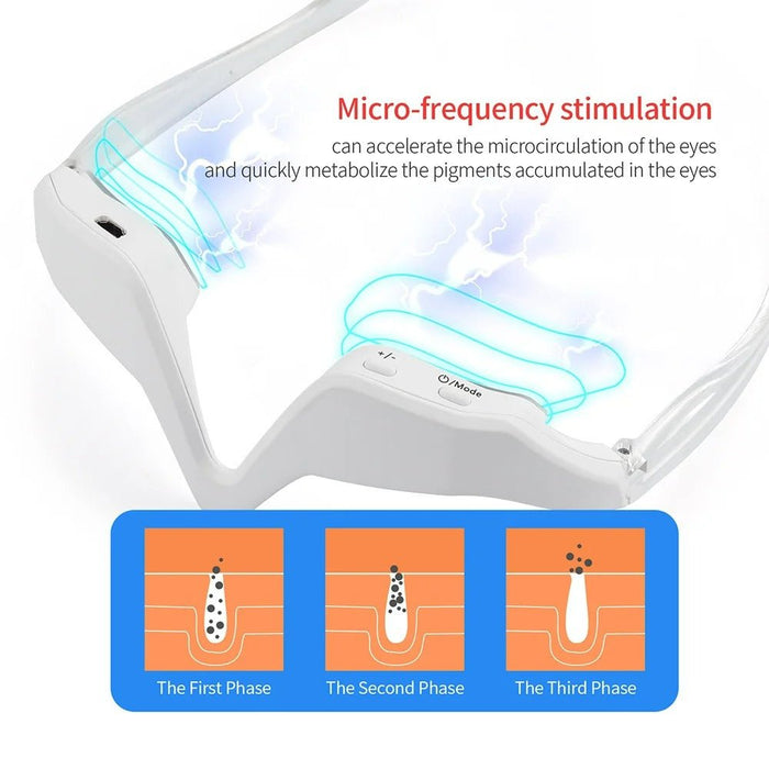 3D Micro - Current Pulse Eye Massager with Red Light - Relieves Dark Circles, Removes Wrinkles, Anti - Ageing - Gear Elevation