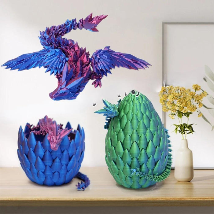 3D Printed Easter Crystal Dragon Egg – Enchanting Desktop Ornament, Easter Sculpture, and Magical Gift for Kids - Gear Elevation