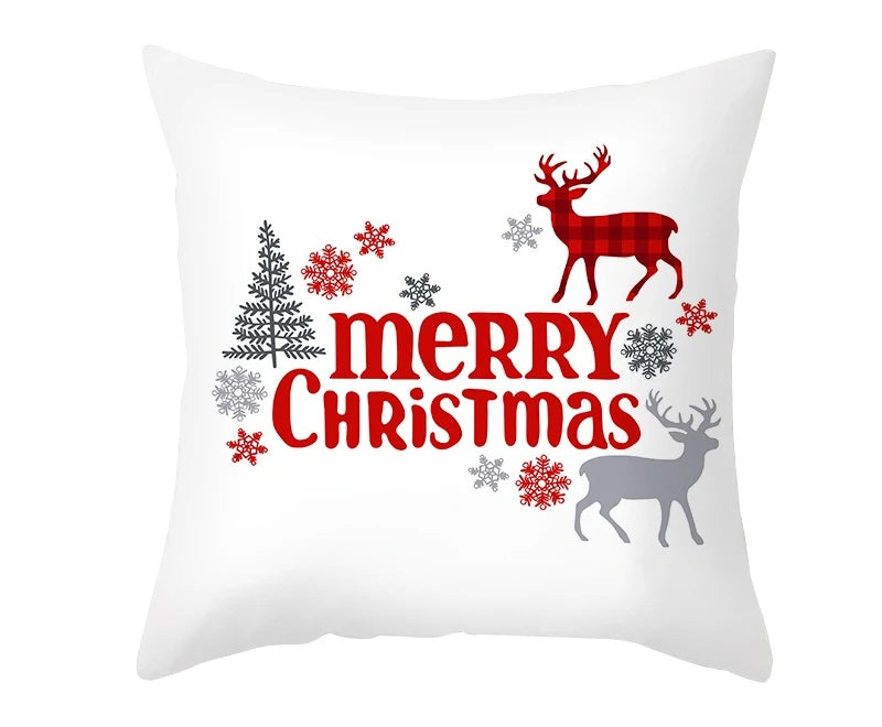 Christmas Cushion Cover – Festive Santa & Elk Design for Holiday Decor & Perfect New Year Gift! - Gear Elevation