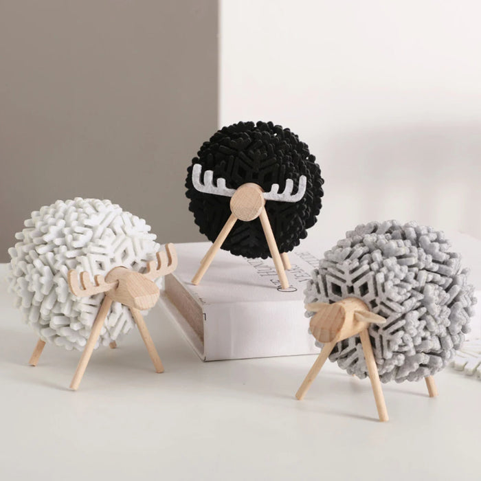 Sheep-Shaped Felt Coasters – Non-Slip Insulated Cup Mats for Cozy Home & Office Décor, Perfect Gift Idea