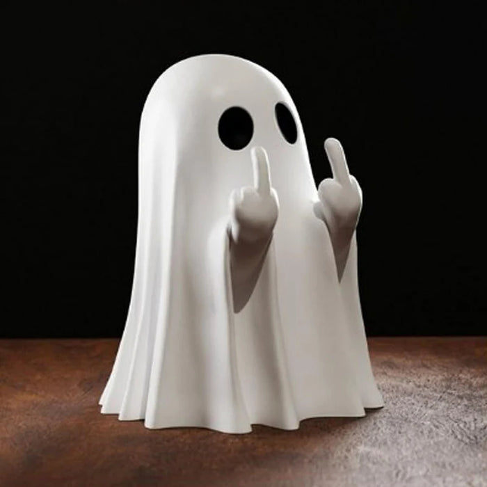 Cute Ghost Statue- Playful Halloween Decoration for Coffee Table & Centerpieces