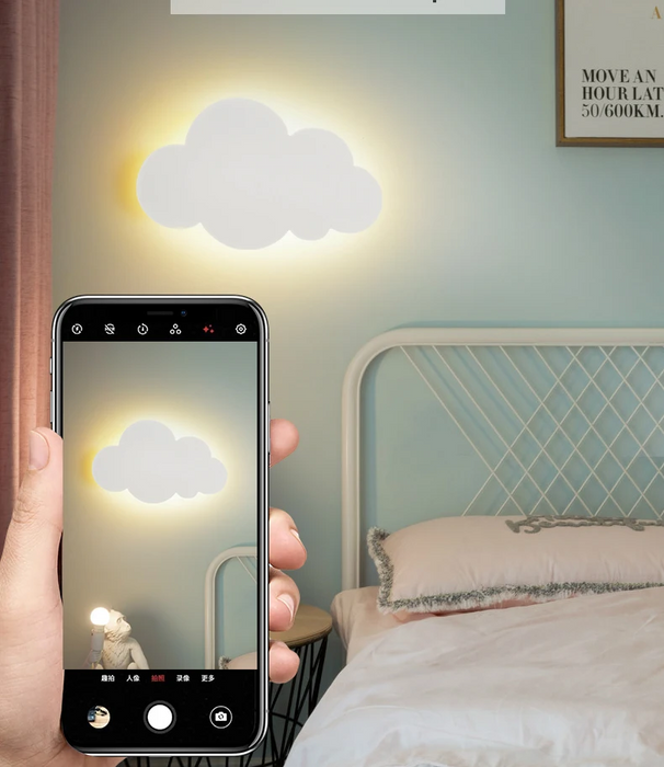 LED Cloud Wall Lamp – Dreamy Baby Room & Bedroom Décor with Warm Glow & Touch Control