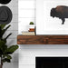 60" Rustic Wood Fireplace Mantel - Wall - Mounted & Floating Shelf for Home Decor - Gear Elevation