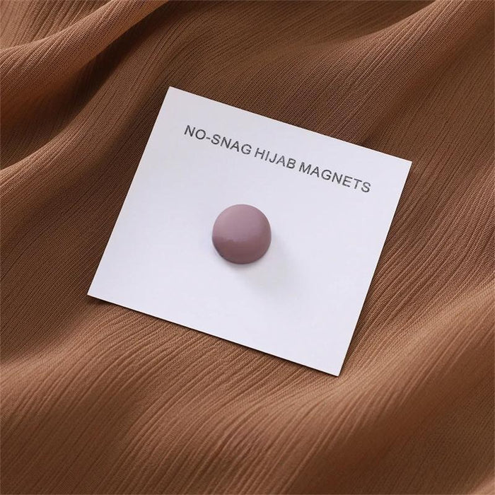 Macaron Magnetic Hijab Clips – Luxe No-Hole Pins with Strong Metal Plating for Secure and Stylish Muslim Scarf Fastening