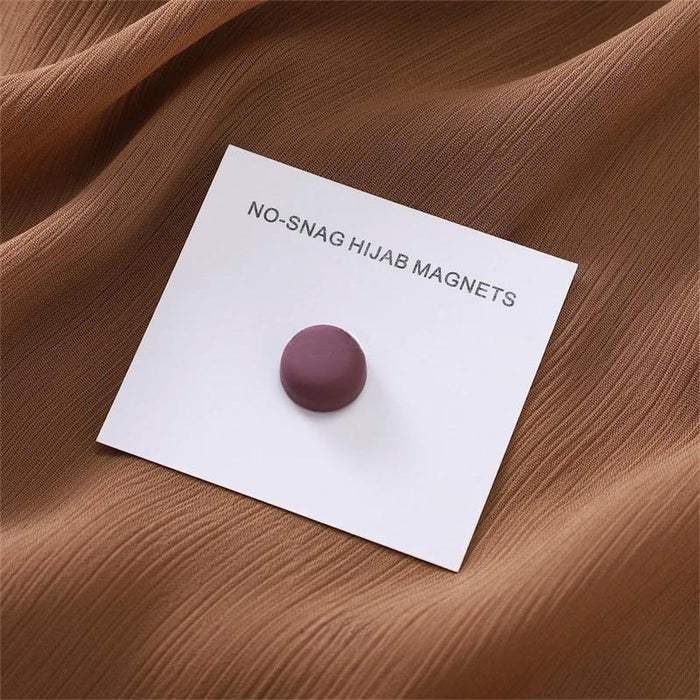 Macaron Magnetic Hijab Clips – Luxe No-Hole Pins with Strong Metal Plating for Secure and Stylish Muslim Scarf Fastening