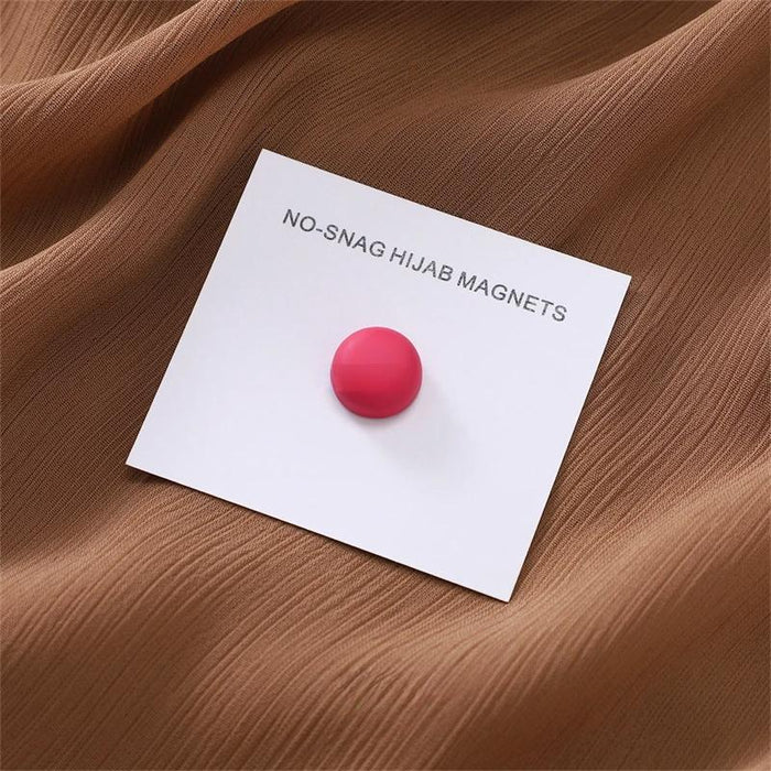 Macaron Magnetic Hijab Clips – Luxe No-Hole Pins with Strong Metal Plating for Secure and Stylish Muslim Scarf Fastening