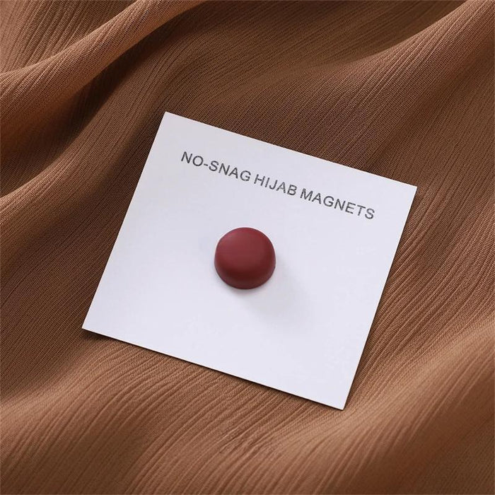 Macaron Magnetic Hijab Clips – Luxe No-Hole Pins with Strong Metal Plating for Secure and Stylish Muslim Scarf Fastening