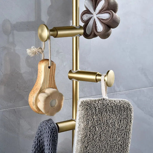 Adjustable Brass Wall Hanger – Stylish Storage for Hats, Scarves & Bags - Gear Elevation