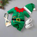 Adorable Christmas Elf Jumpsuit for Newborn – Soft & Cozy Long Sleeve Outfit for Boys and Girls (0 - 18 Months) Perfect for Christmas Celebrations - Gear Elevation