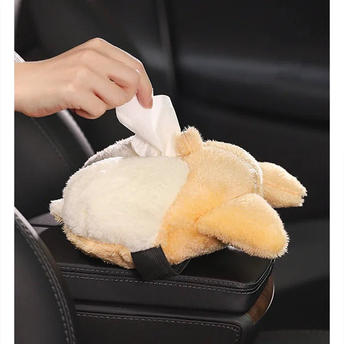 Adorable Duck Tissue Box – Soft Cartoon Napkin Holder for Car Seat & Home Decor - Gear Elevation