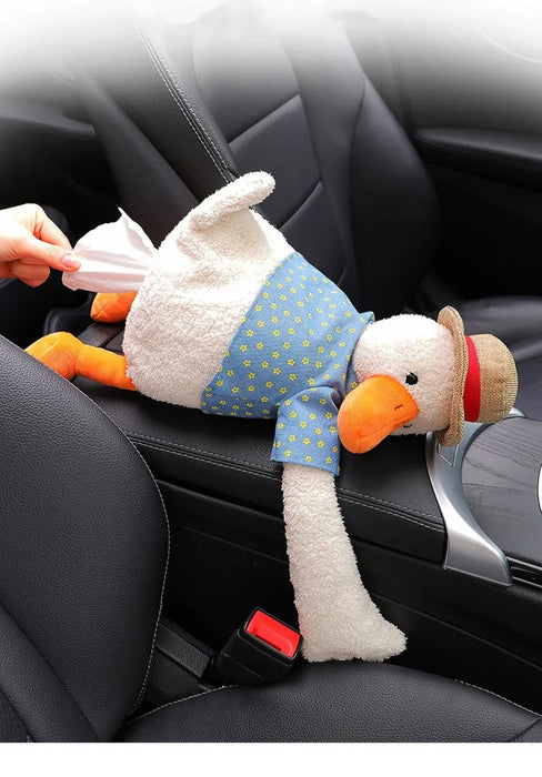 Adorable Duck Tissue Box – Soft Cartoon Napkin Holder for Car Seat & Home Decor - Gear Elevation