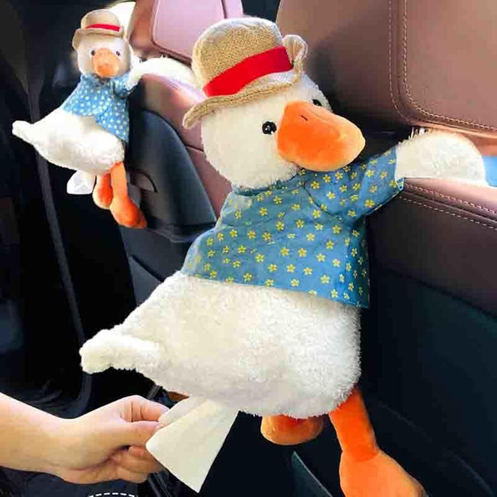 Adorable Duck Tissue Box – Soft Cartoon Napkin Holder for Car Seat & Home Decor - Gear Elevation