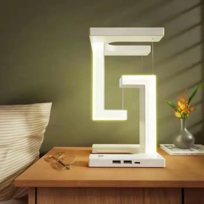 Anti - Gravity Night Light - LED Table Lamp for Bedroom Bedside Decor - Gear Elevation