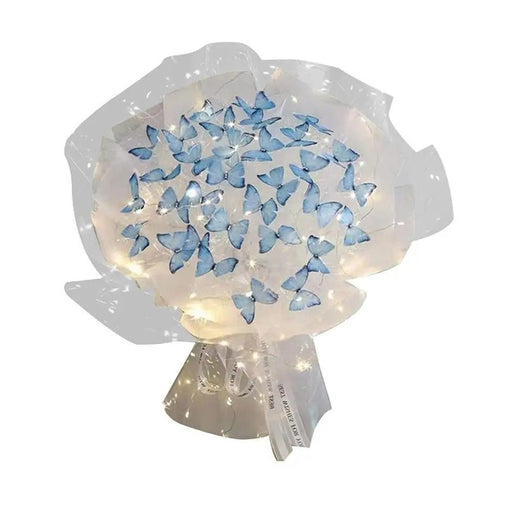 Artificial Butterfly Bouquet Material Kit - DIY Handmade Butterfly Flower Bouquets with LED Light - Gear Elevation