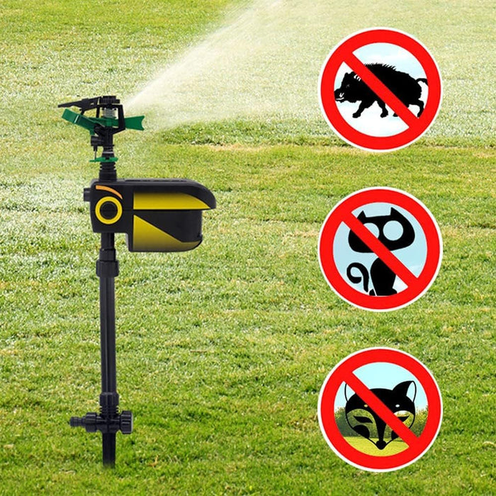 Automatic Motion-Activated Animal Repellent Garden Sprinkler - Animal Sensor Outdoor Lawn Yard Water Sprinkler - Gear Elevation