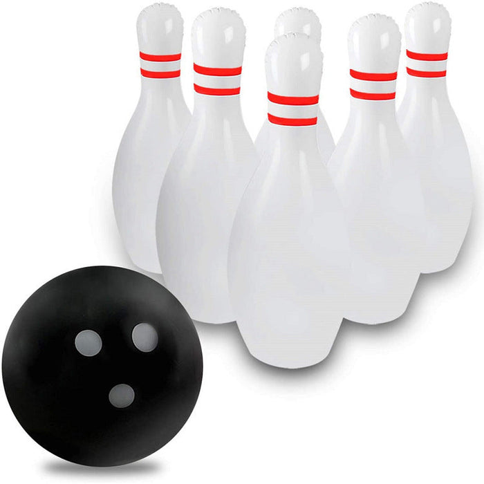 PVC Inflatable Bowling Set - Indoor and Outdoor Bowling Ball and Pins