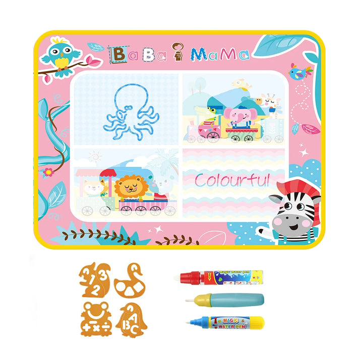 Coolplay Magic Water Drawing Mat – Montessori Educational Doodle Board with Magic Pens for Creative Kids' Fun and Learning