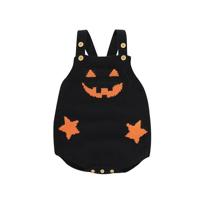 Baby Pumpkin Jumpsuit - Halloween Knit Romper - Gear Elevation