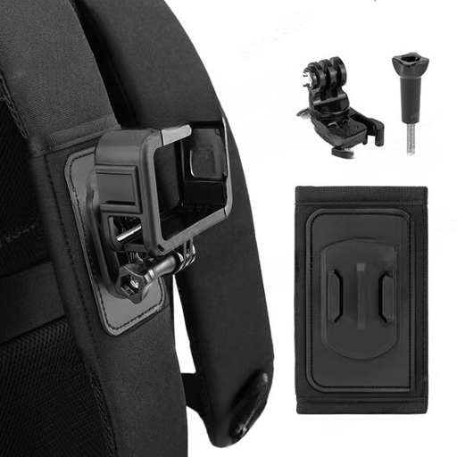 Backpack Strap Mount – Secure & 360° Rotating Adjustable Action Camera Holder - Gear Elevation