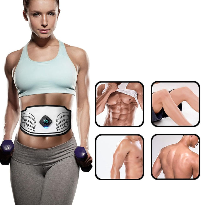 Belly Fat Reduction Massage Belt - Massage Levels EMS Abdominal Vibration Belt - Gear Elevation