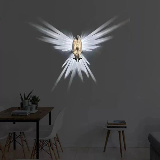 Bird Projector Wall Lamp - 3D Animals LED Wall Light Battery Operated - Gear Elevation