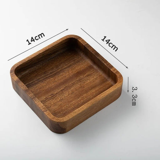 Black Walnut Wood Tray – Stylish Dessert & Tea Organizer for Chic Home & Living Room Décor - Gear Elevation