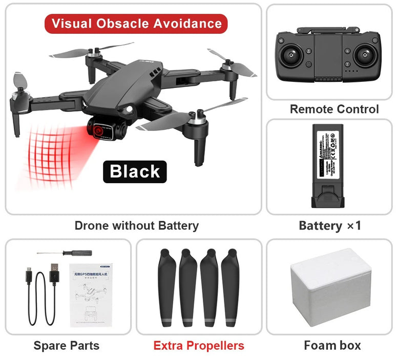RC Drone Professional 8K HD Camera – L900 PRO SE GPS 5G 4K HD Dual Camera, 2-Axis Gimbal for Anti-Shake Aerial Photography