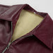 Burgundy Faux Leather Jacket for Women – Stylish Lapel Zipper Design and Long Sleeves for Autumn/Winter Street Fashion - Gear Elevation