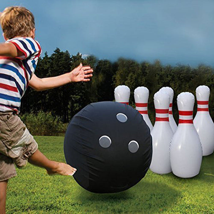 PVC Inflatable Bowling Set - Indoor and Outdoor Bowling Ball and Pins