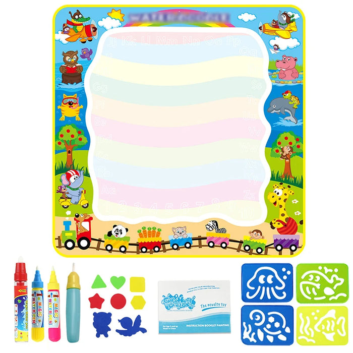 Coolplay Magic Water Drawing Mat – Montessori Educational Doodle Board with Magic Pens for Creative Kids' Fun and Learning