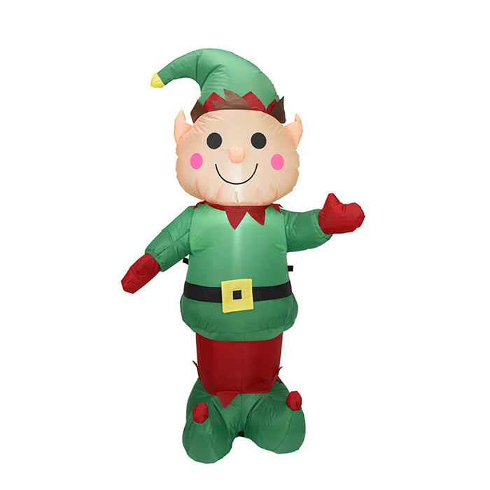 Glowing LED Inflatable Christmas Tree & Elf – Festive Outdoor Ornament for Magical Parties & New Year Cheer