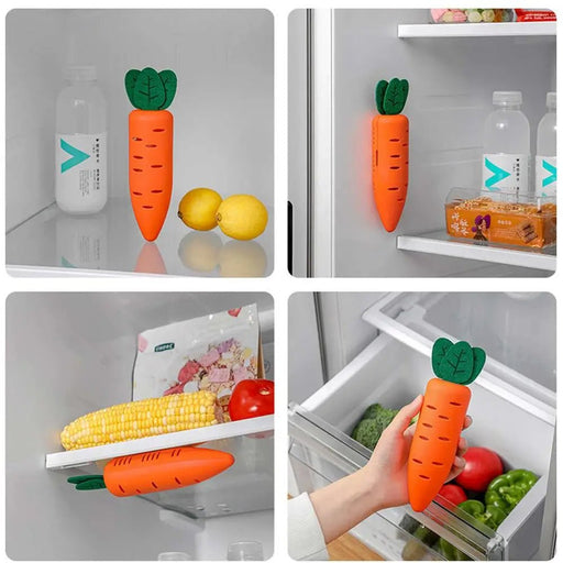 Carrot - Shaped Fridge Deodorizer Box – Wall - Mounted Bamboo Charcoal Odor Absorber - Gear Elevation