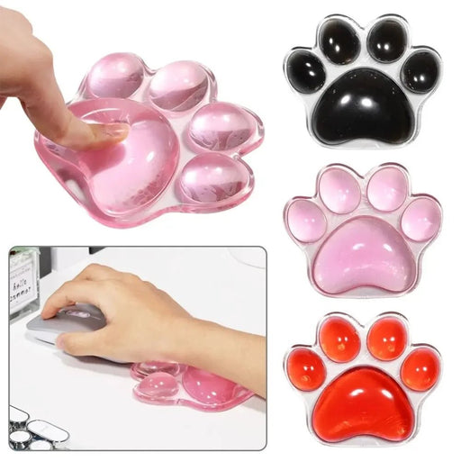 Cat Paw - Shaped Transparent Mouse Pad – Non - Slip Wrist Guard for Desk, Laptop, and Hand Support - Gear Elevation