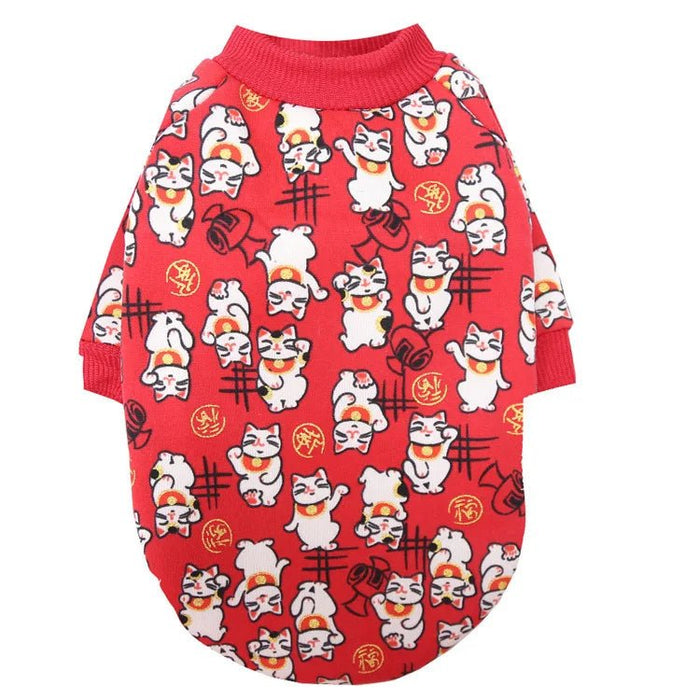 Chic and Adorable Puppy & Cat Apparel – Stylish Cartoon Print Dog Clothes for Small Breeds - Gear Elevation