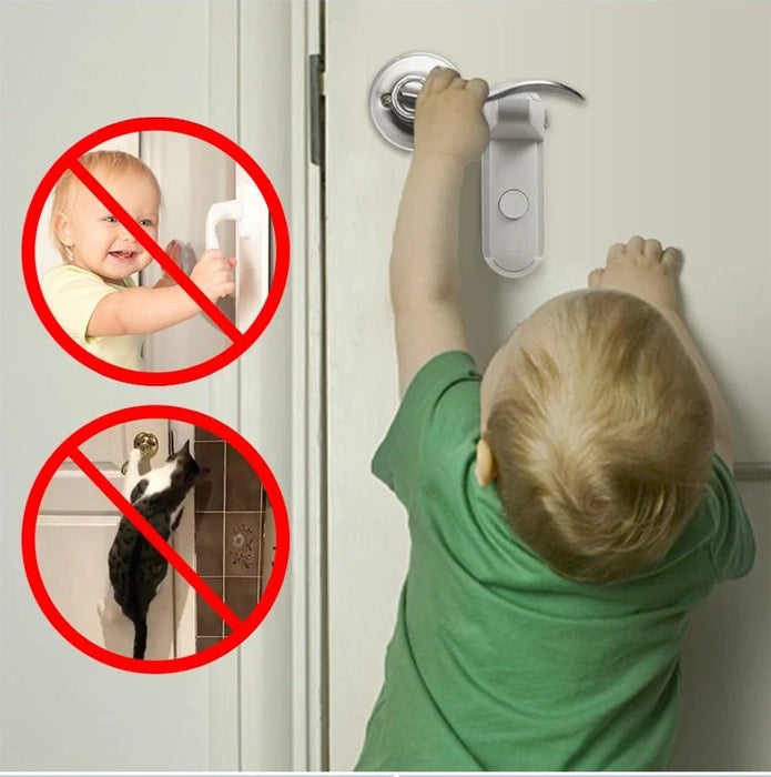 Child & Pet Proof Door Lever Locks – Baby Safety Locks for Toddlers, Secure Door Handle Protectors - Gear Elevation