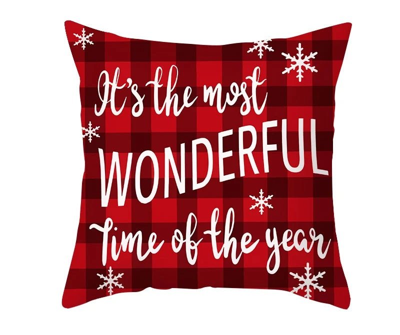 Christmas Cushion Cover – Festive Santa & Elk Design for Holiday Decor & Perfect New Year Gift! - Gear Elevation